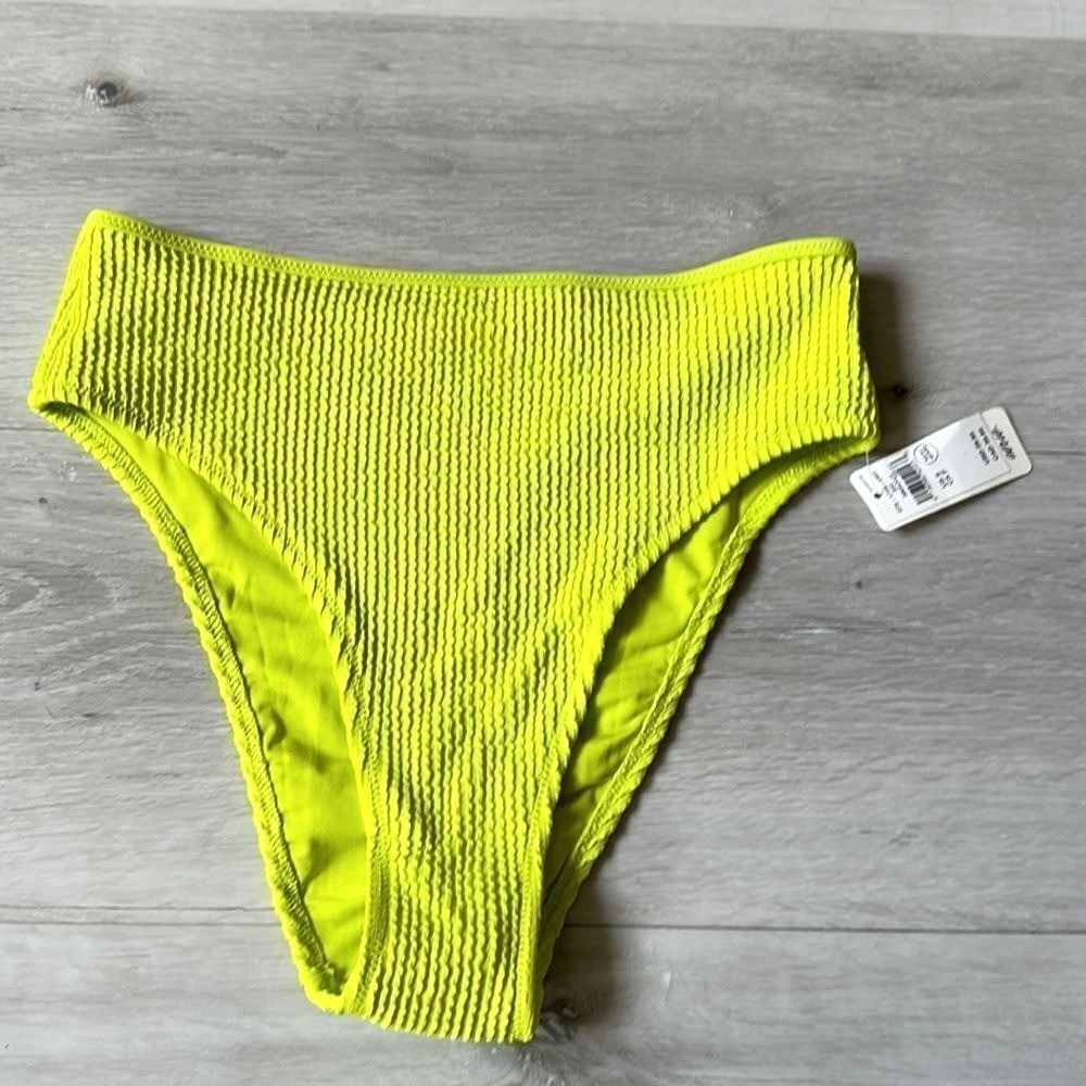 OFFLINE by Aerie OG Waffle Textured Bikini Bottom Lime Green Small New With Tags